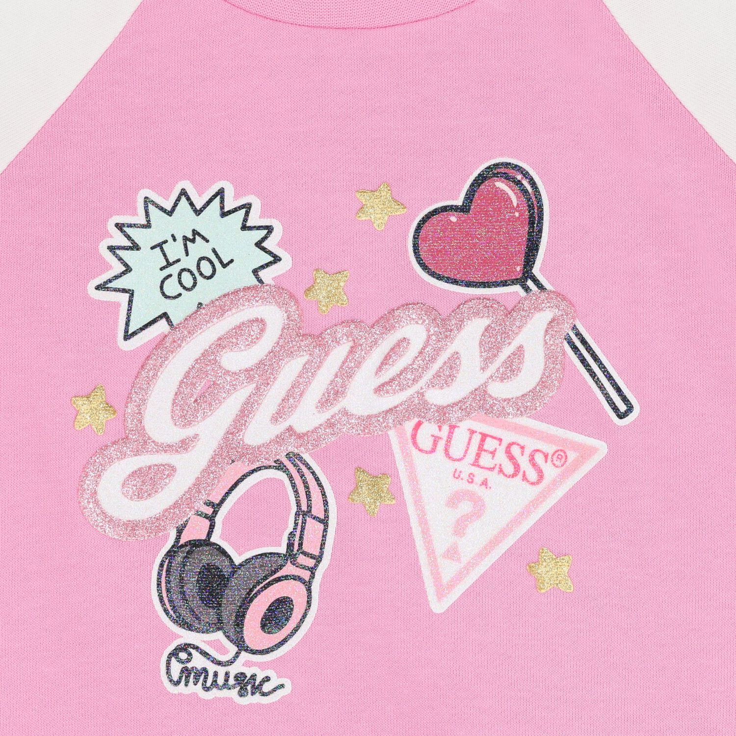 Baby Girls Pink & White Tracksuit, 1, hi-res