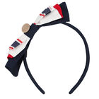 ربطة رأس للبنات مخططة باللون كحلي, 1, hi-res