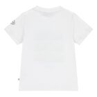 Younger Boys White Logo T-Shirt, 1, hi-res