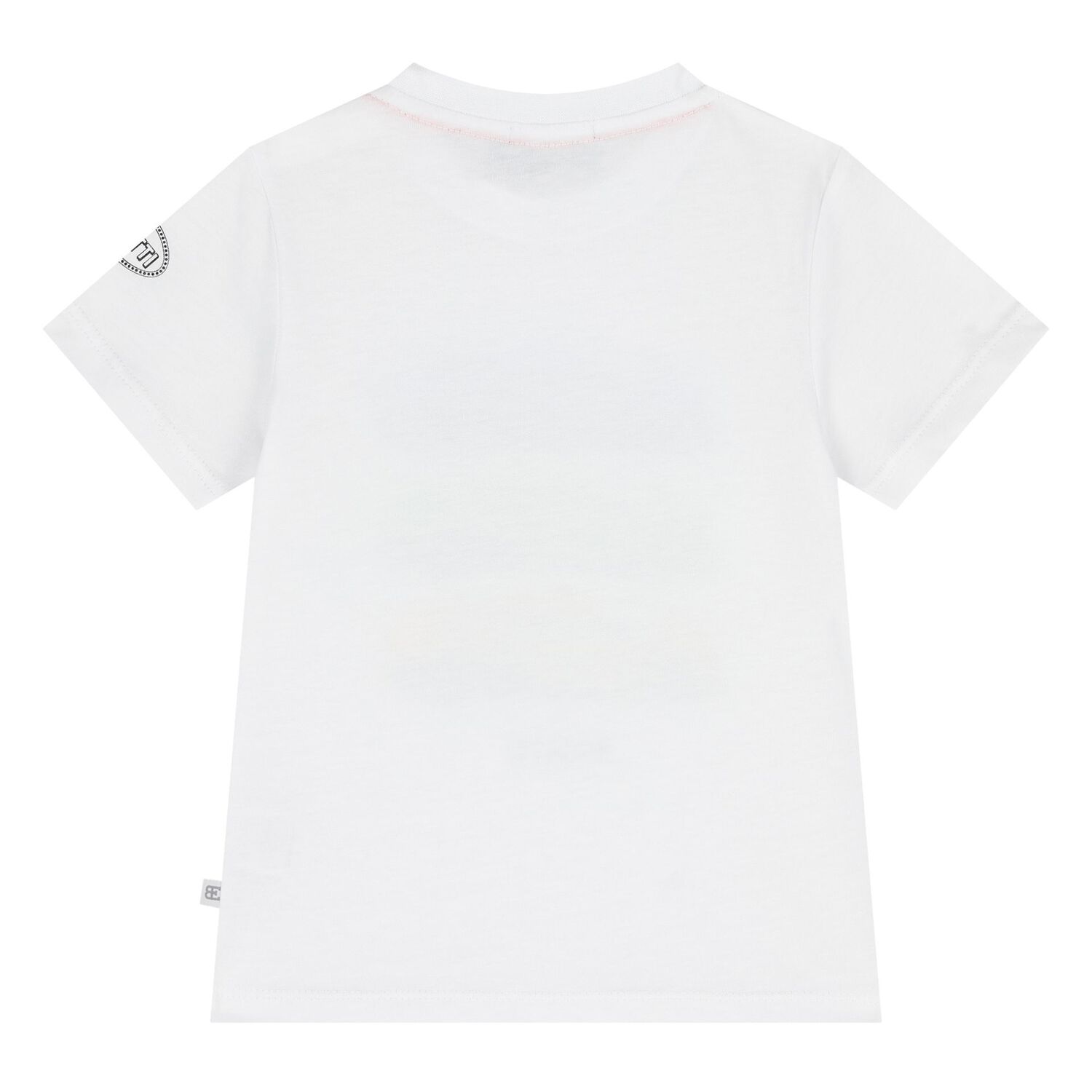 Younger Boys White Logo T-Shirt, 1, hi-res
