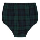 Baby Girls Green & Black Tartan Dress Set, 1, hi-res