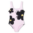 Girls Pink Daisy Swimsuit, 1, hi-res
