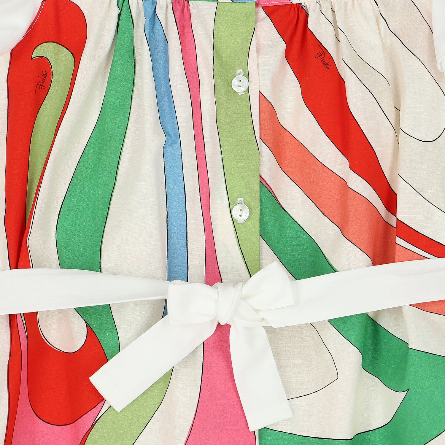 Girls Ivory Marmo Dress, 1, hi-res