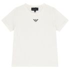 Boys Ivory Logo T-Shirt, 7, hi-res