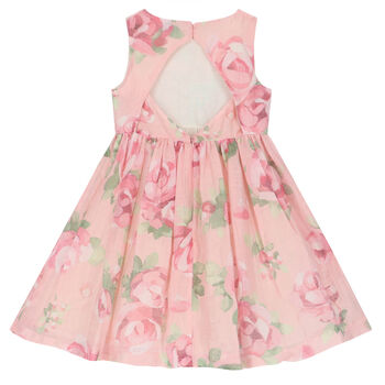 Girls Pink Floral Dress
