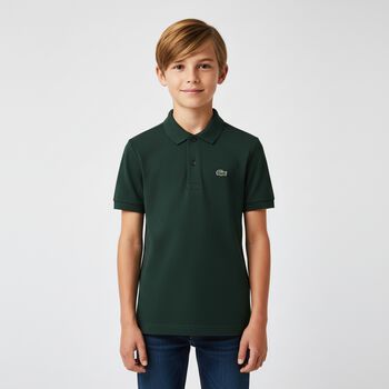 Boys Green Logo Polo Shirt, 5 Boys Green Logo Polo Shirt