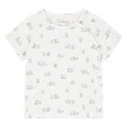 طقم بدلة رياضية أولاد بالشعار باللون العاجي والأزرق, 2, hi-res