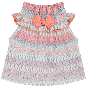 Angel's Face Girls Pink & Blue Crochet Knitted Top, 1 Girls Pink & Blue Crochet Knitted Top