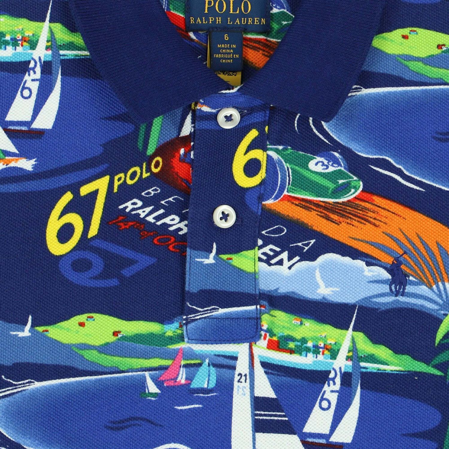 شيرت بالشعار باللون الازرق للاولاد , 1, hi-res image number null