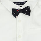 Younger Boys White Shirt & Bow Tie, 1, hi-res