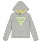 Boys Grey Logo Zip Up Top, 2, hi-res