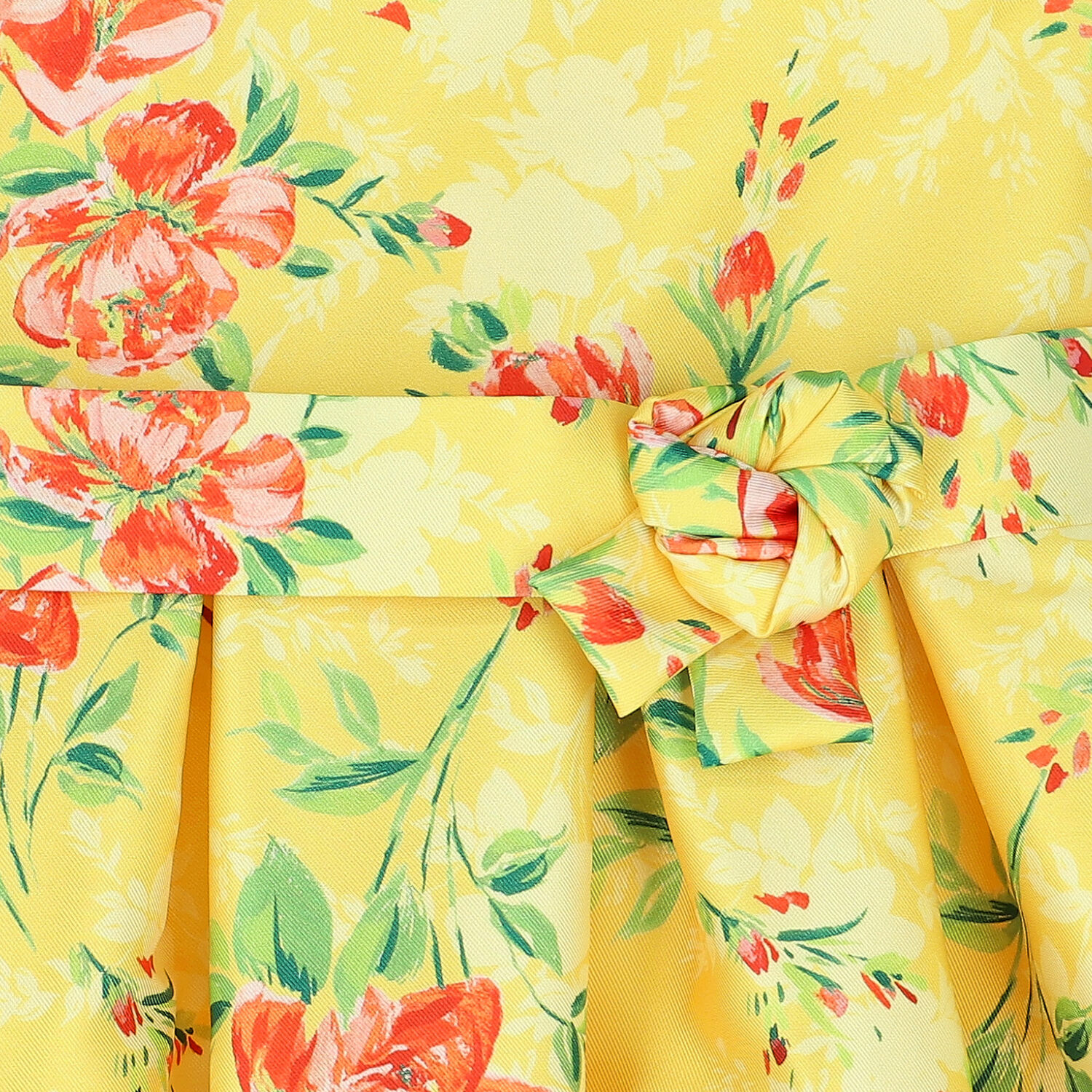 Girls Yellow Floral Dress, 1, hi-res image number null