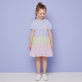 فستان تول باللون البنفسجي للبنات