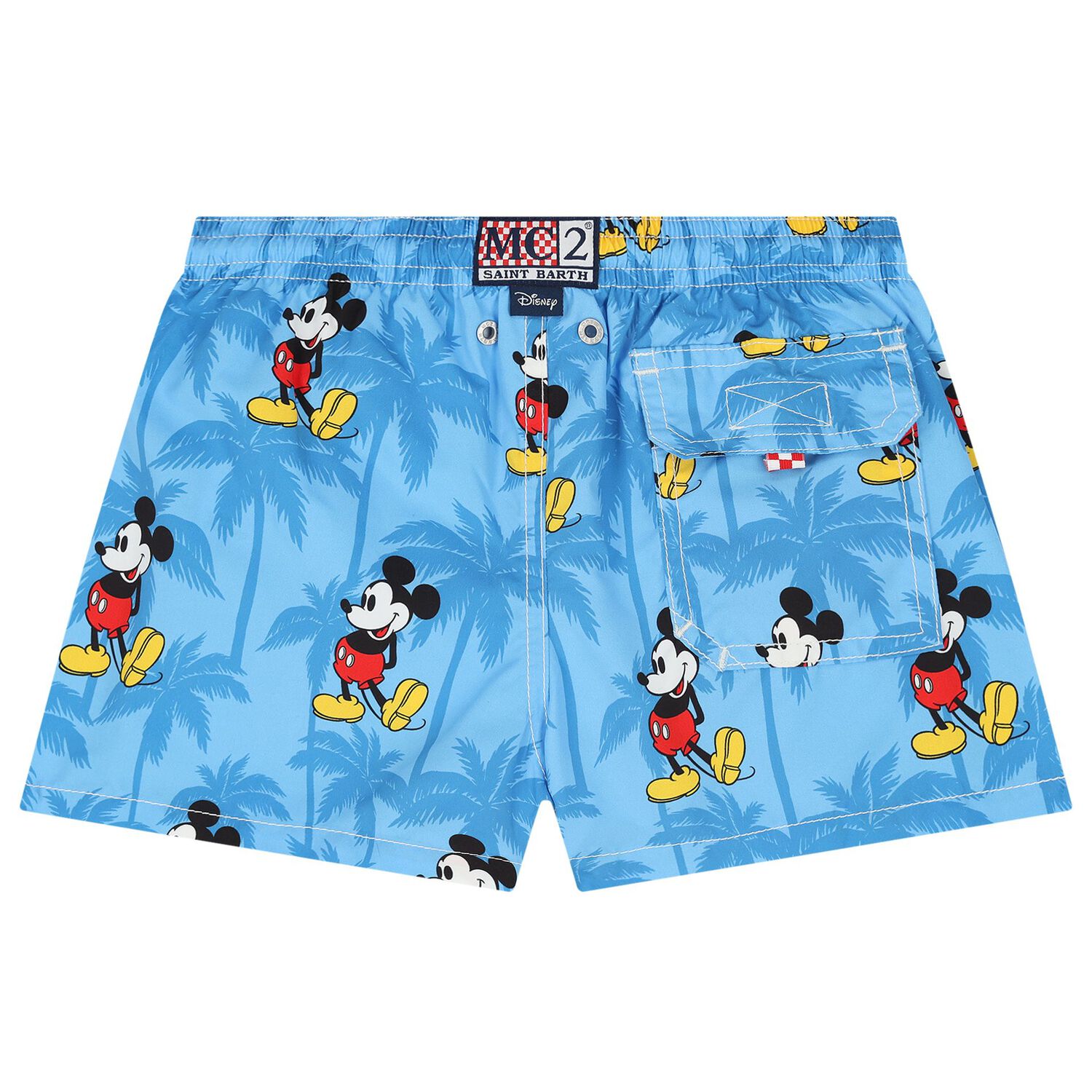 Boys Blue Mickey Mouse Swim Shorts, 1, hi-res