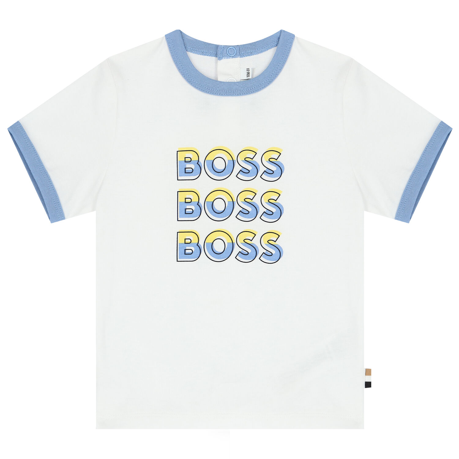 Younger Boys White Logo T-Shirt, 1, hi-res