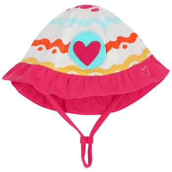 Younger Girls White Squiggle Hat