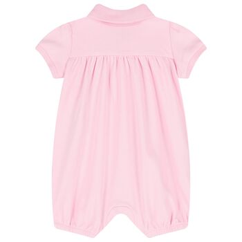 Baby Girls Pink Logo Romper