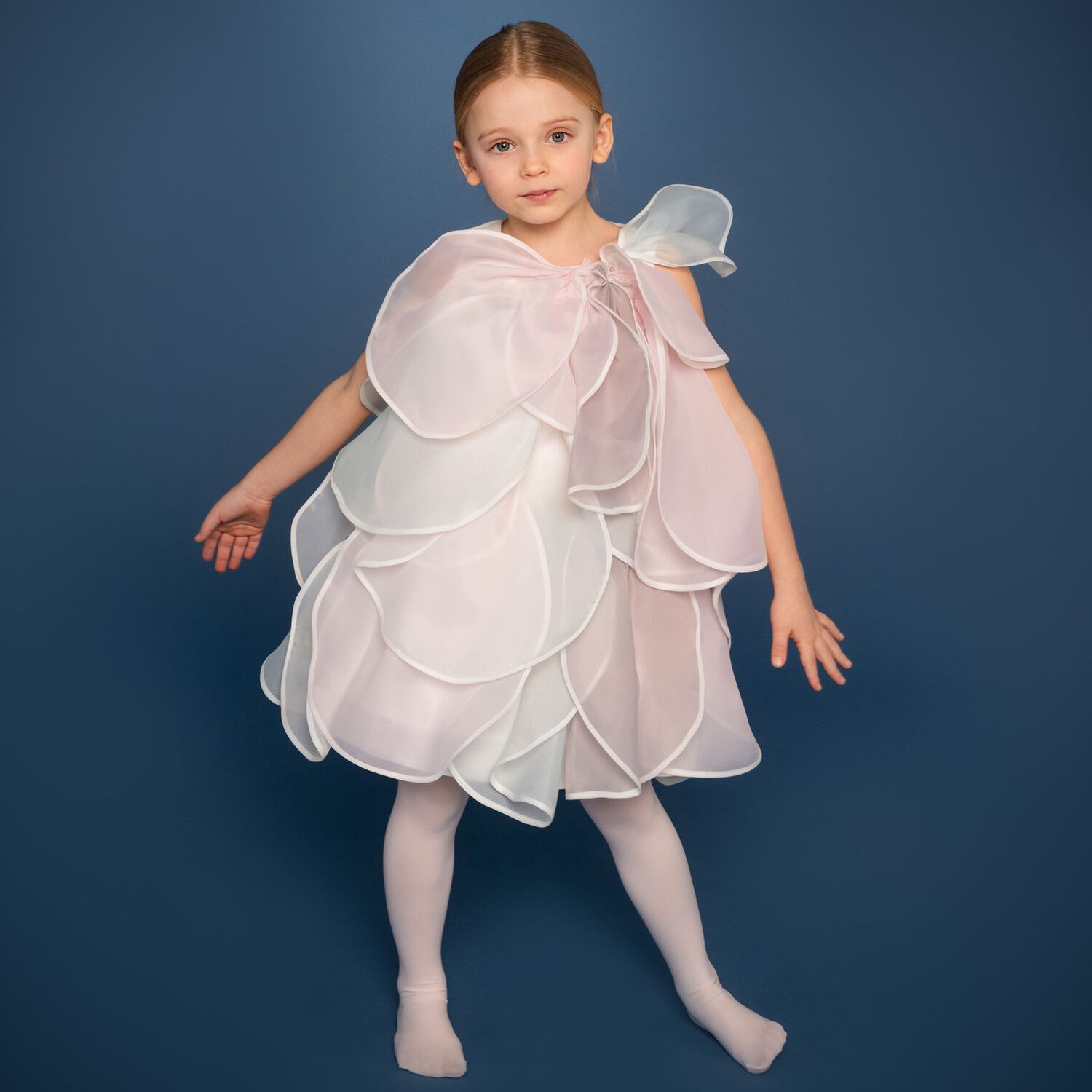 فستان  بنات ببتلات شيفون  متعدد  الألوان , 1, hi-res image number null