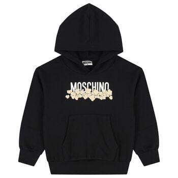 Black Popcorn Logo Hooded Top