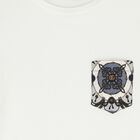 Boys White & Blue Logo T-Shirt, 1, hi-res