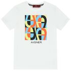 Boys White Logo T-Shirt, 1, hi-res