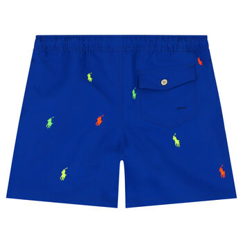 Boys Blue Logo Swim Shorts