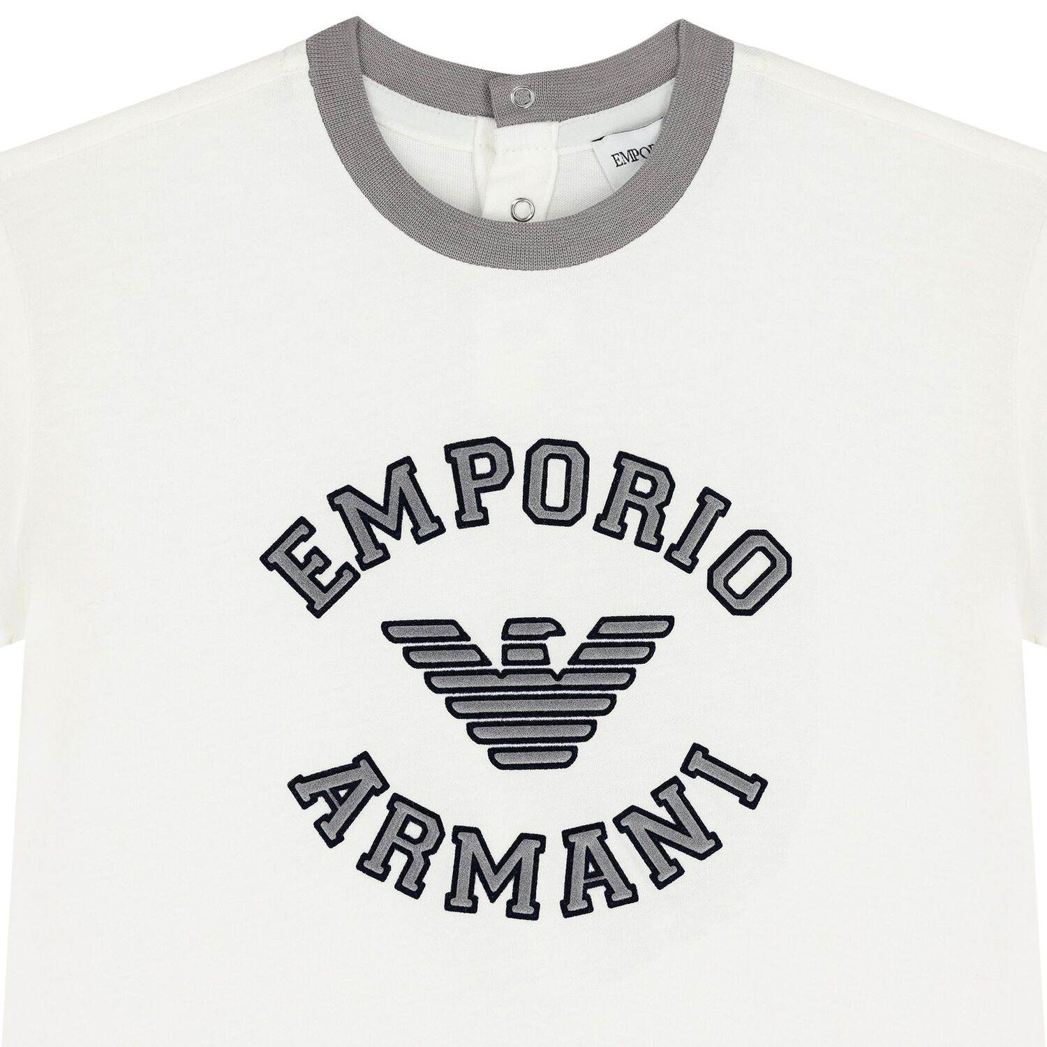 تيشيرت أولاد بالشعار باللون العاجي, 1, hi-res image number null