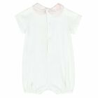 Baby Girls White & Pink Geo Map Romper, 1, hi-res