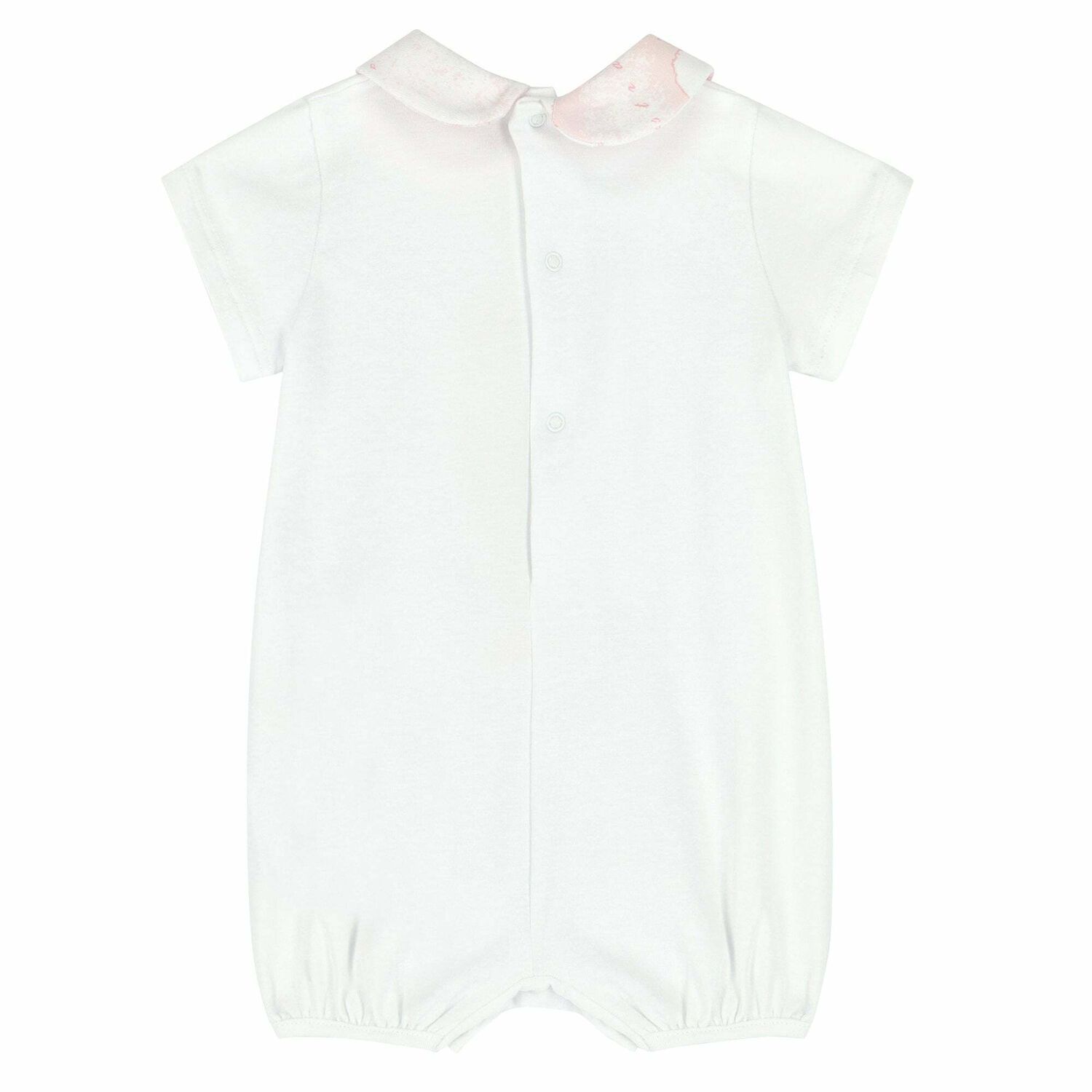 Baby Girls White & Pink Geo Map Romper, 1, hi-res image number null