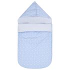 Baby Boys Blue Geometric Reversible Nest, 2, hi-res