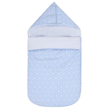 Baby Boys Blue Geometric Reversible Nest