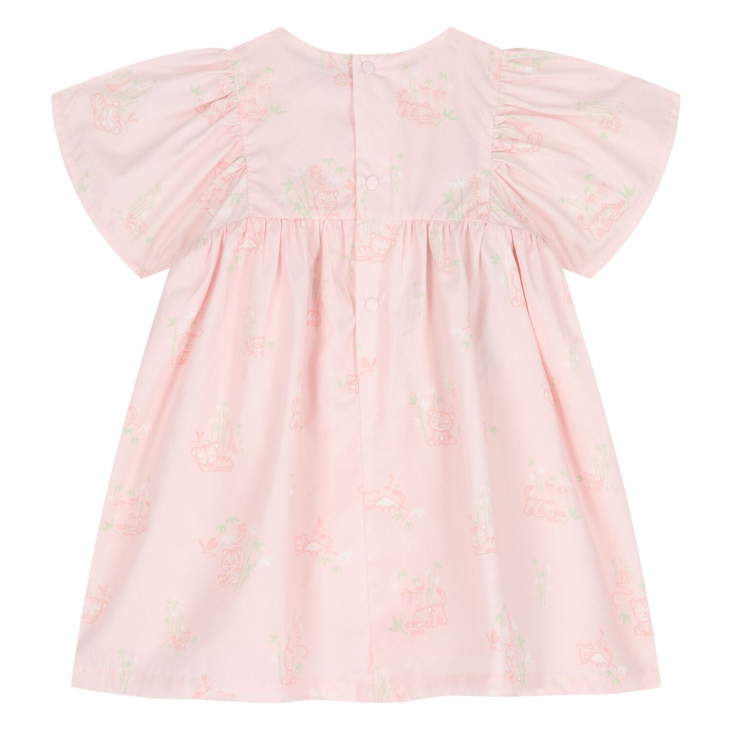 Younger Girls Pink Tiger Dress Set, 1, hi-res