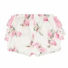 Floral White & Pink Short Set , 1, hi-res