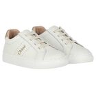 Girls Ivory Logo Trainers, 1, hi-res