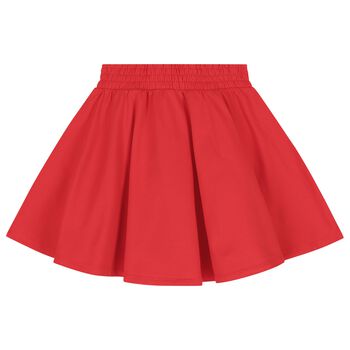 Girls Red Teddy Bear Skirt