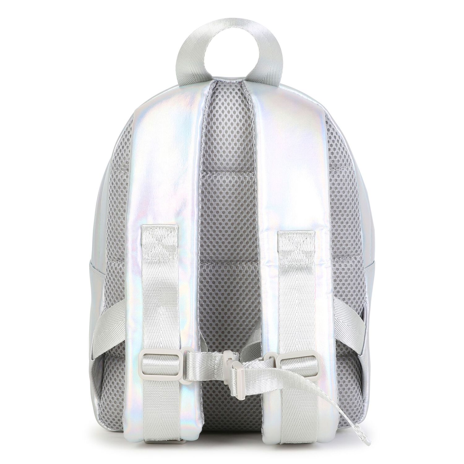 Girls Silver Iridescent Choupette Backpack ( 27cm ), 1, hi-res