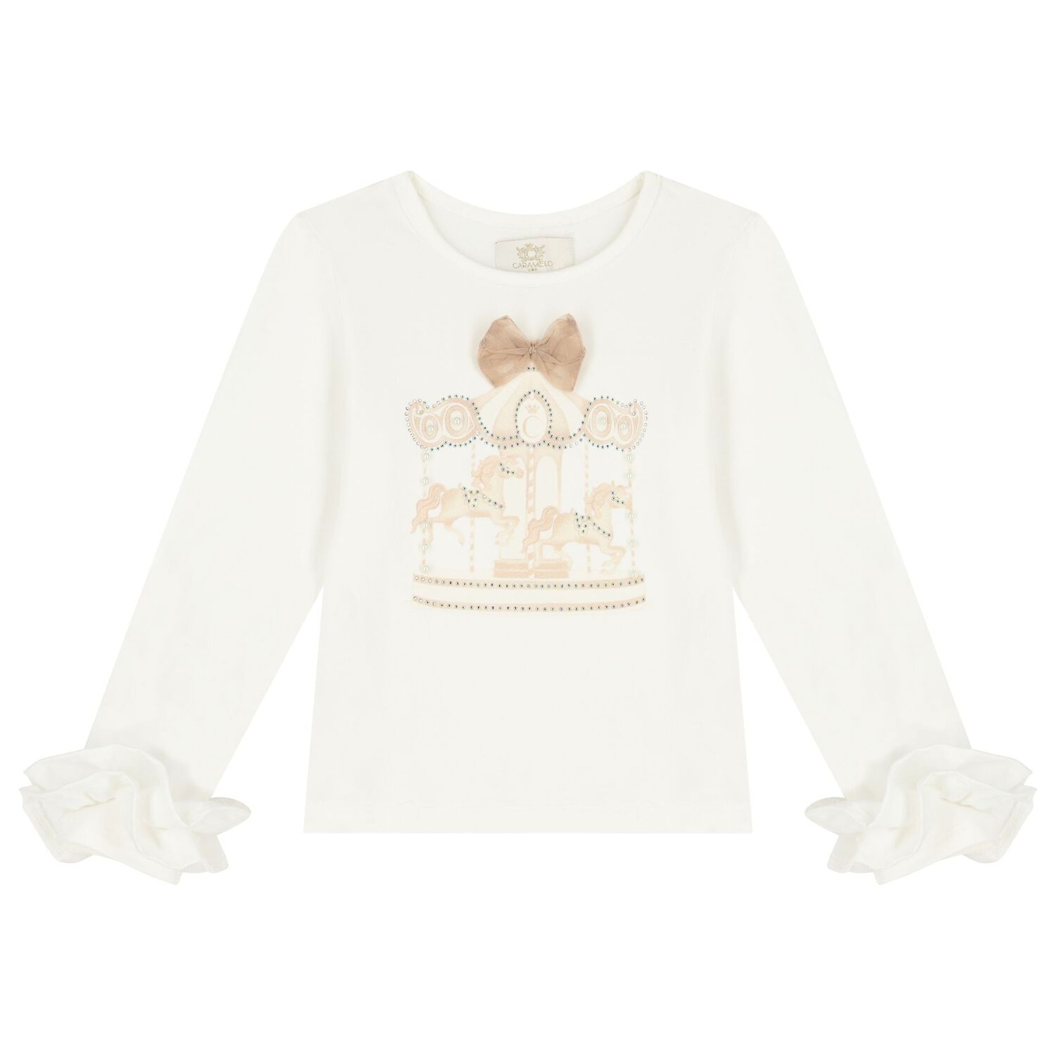 Girls Ivory Carousel Skirt Set, 2, hi-res image number null