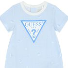 طقم شورتى أولاد مخطط قطن باللون الأزرق والأبيض, 1, hi-res