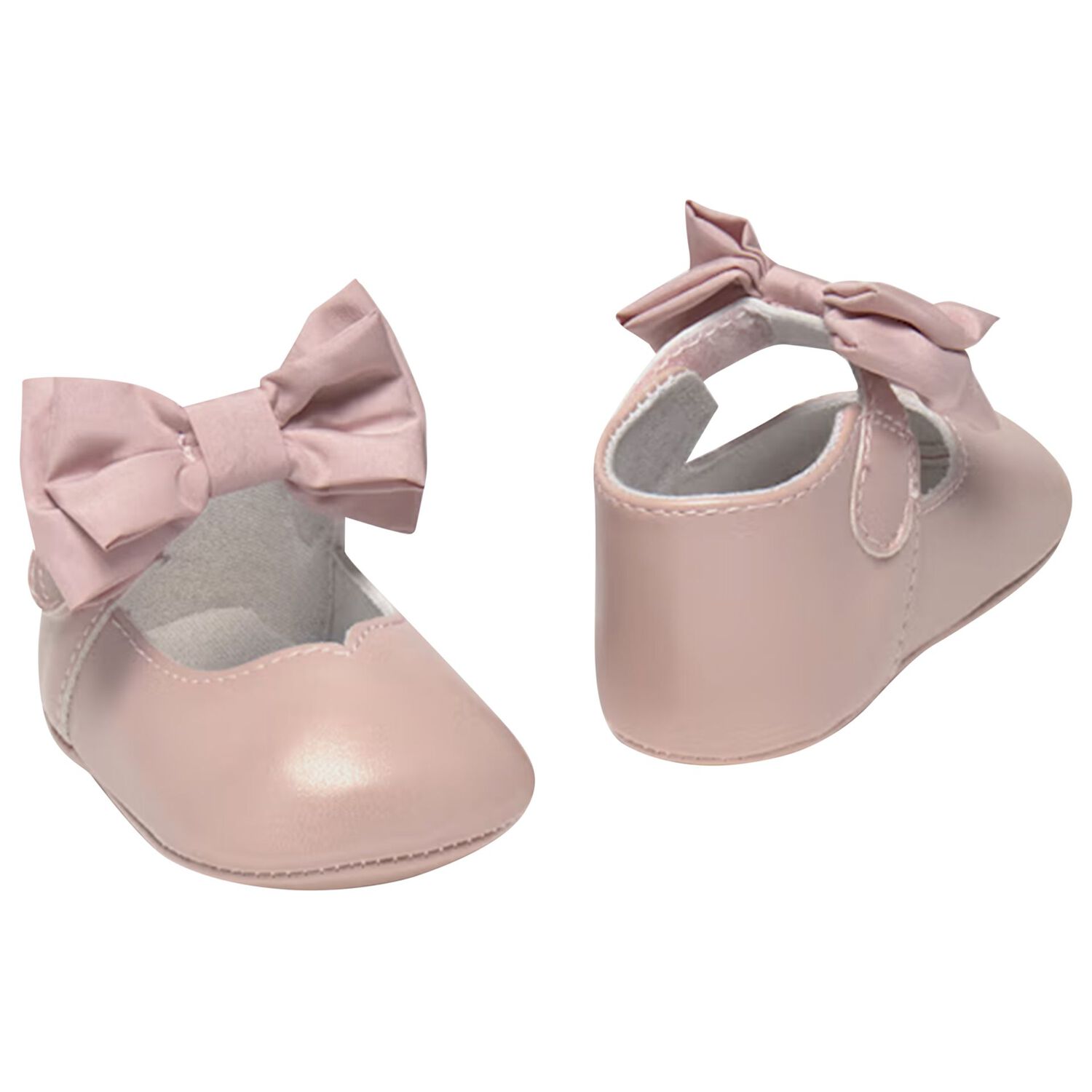Baby Girls Pink Bow Pre Walker Shoes, 4, hi-res image number null