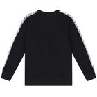 سويت شيرت بالشعار باللون الأسود والأبيض, 1, hi-res