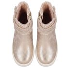 Girls Gold Faux Fur Boots , 1, hi-res