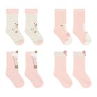 Baby Girls Pink & Ivory Socks ( 4-Pack ), 2, hi-res