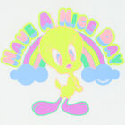 تيشيرت بنات بطبعة الطائر تويتي باللون الابيض  , 1, hi-res