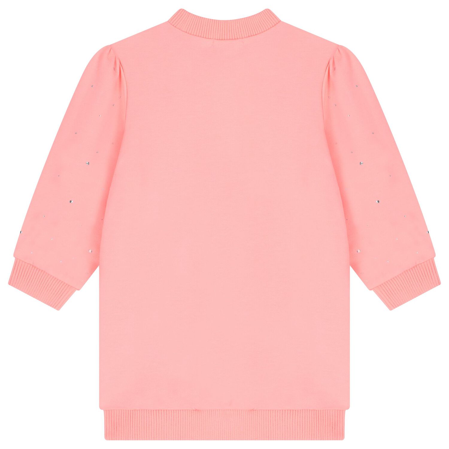 Girls Pink Cat Sweatshirt Dress, 1, hi-res