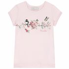 Girls Pink Floral T-Shirt, 2, hi-res