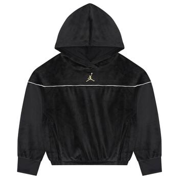 توب هودي بنات بشعار جوردان باللون الأسود