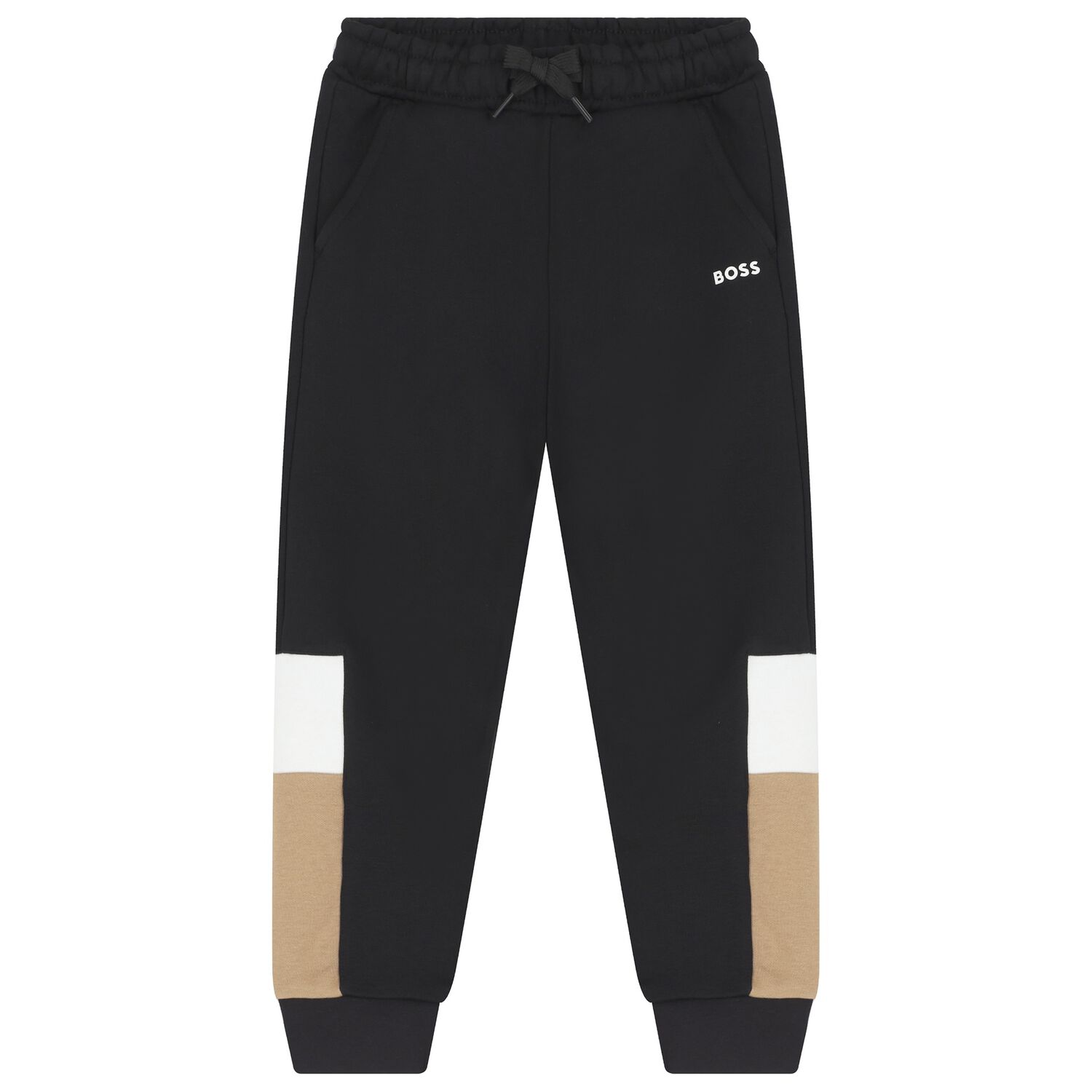 Boys Black Logo Joggers, 4, hi-res