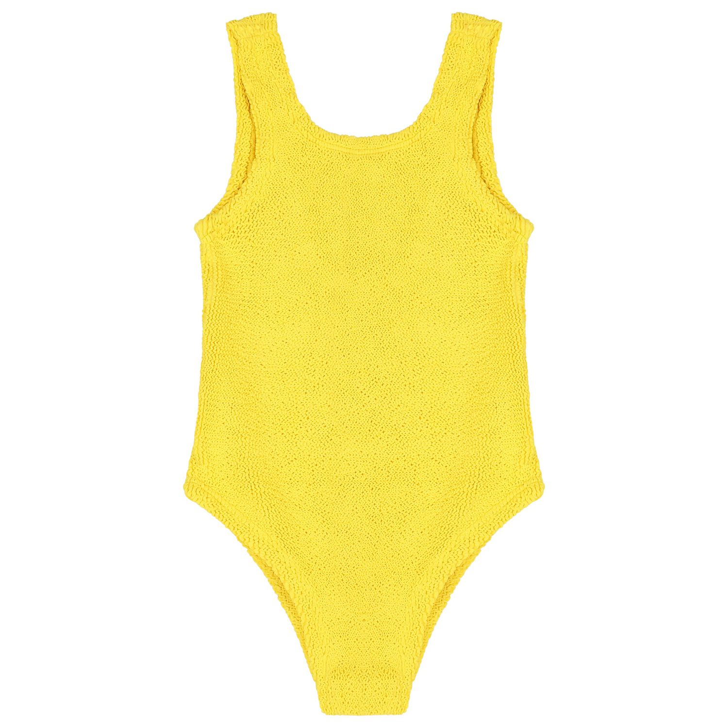 Girls Yellow Crinkle Swimsuit, 5, hi-res