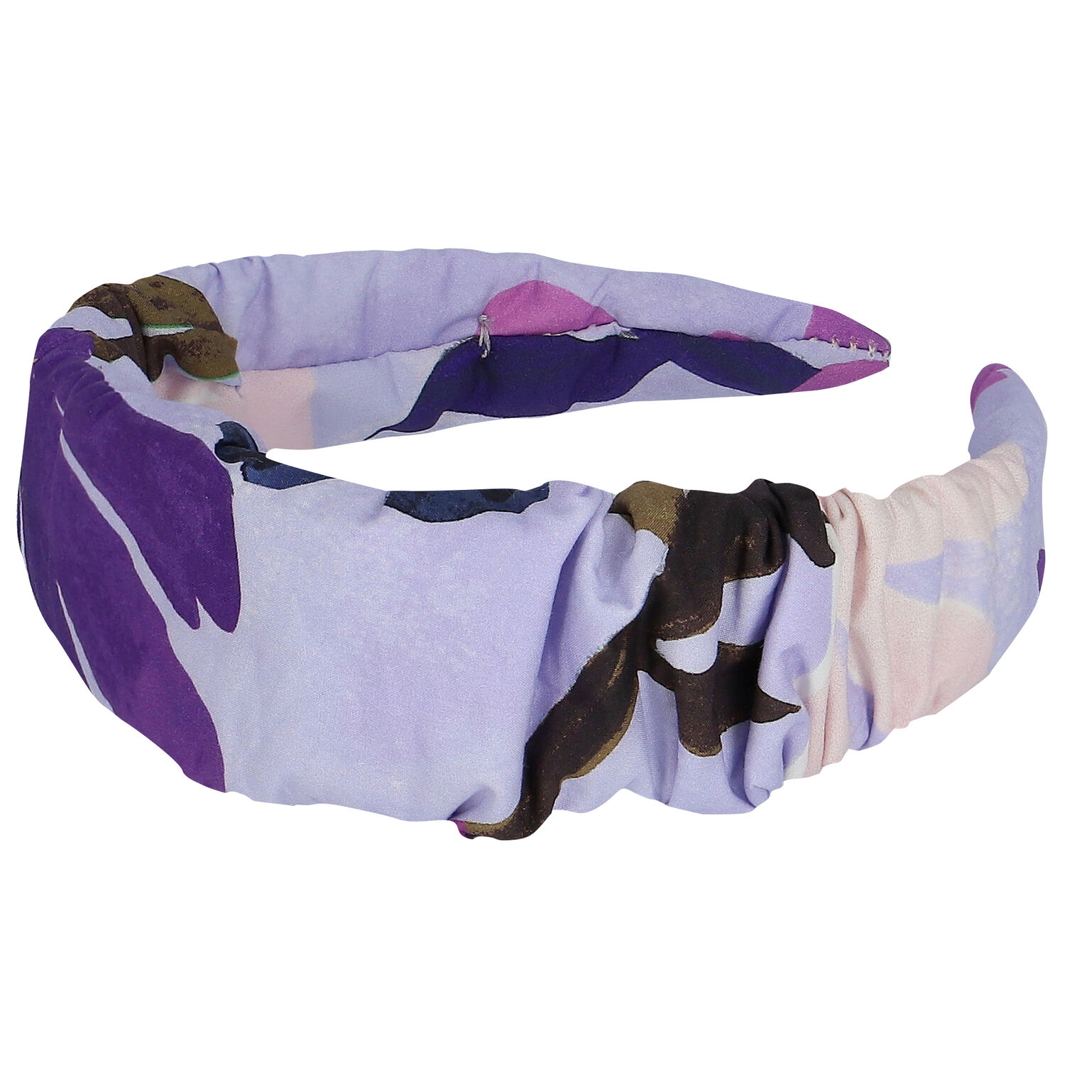 Girls Purple Floral Headband, 1, hi-res