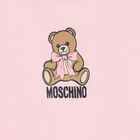 Younger Girls Pink Teddy Bear Logo Dress , 3, hi-res